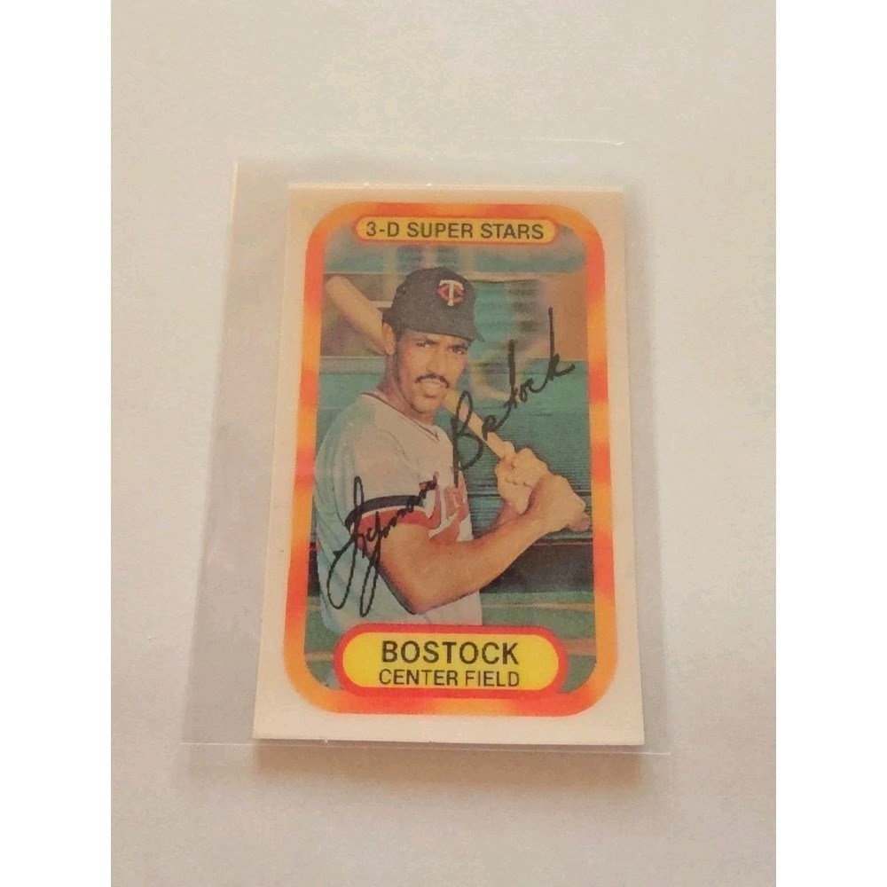 1977 Kellogg's 3-D Super Stars - Lyman Bostock #16 Bostock Photo on Back
